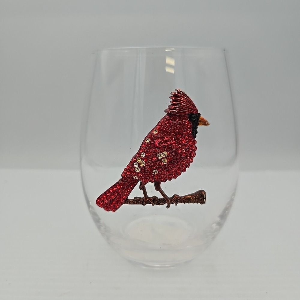 THE QUEENS' JEWELS Cardinal‎ Jeweled Stemless Wine Glass, 21 oz.